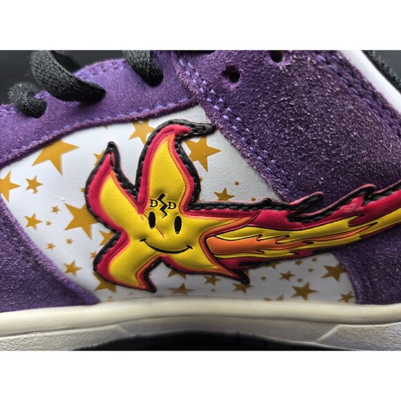 Death Dreams x The Closet Shoes Mens 8 SB Dunk Low White Purple Suede TSE 1-300 - Picture 8 of 15